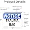 Signmission Trauma Bag, 5 in W x Rectangle, Vinyl Decal OS-2PACK-NS-D-35-L-18727 - alternate 3
